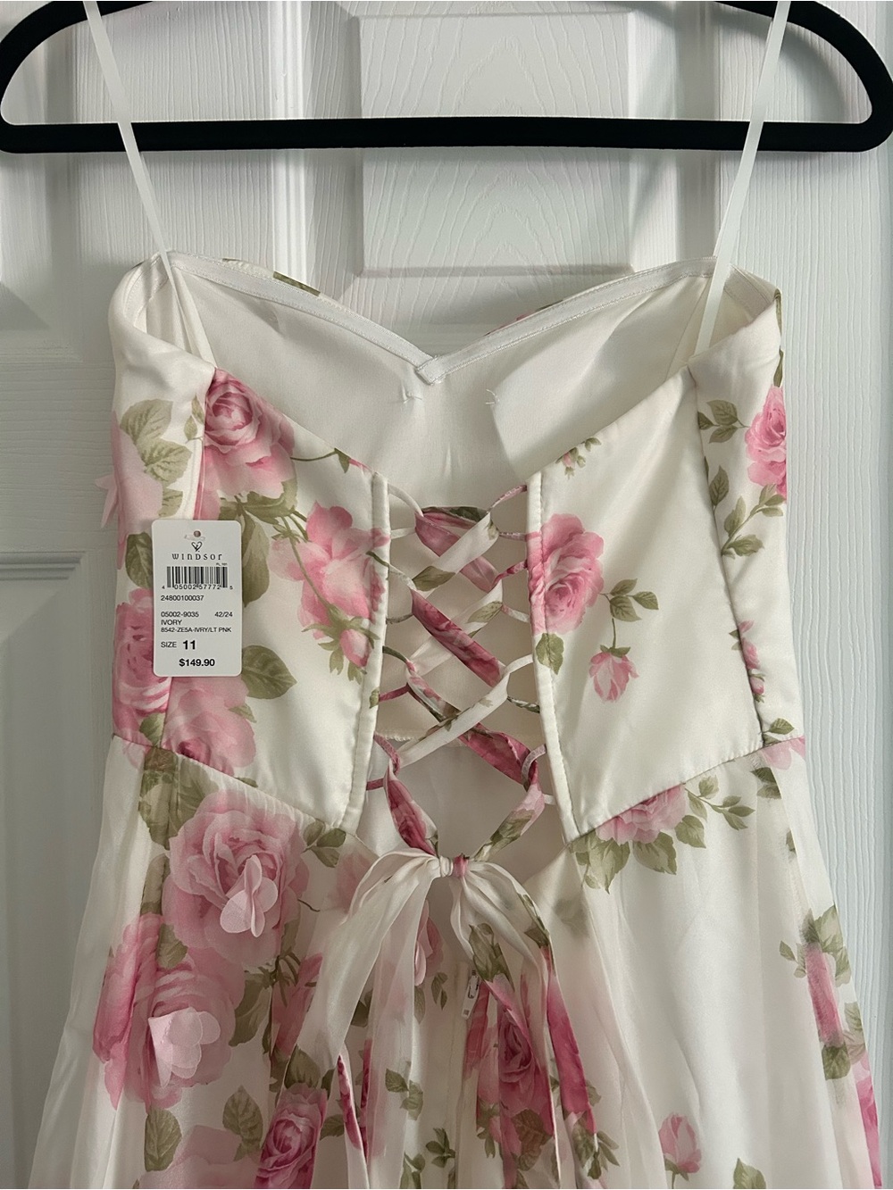Windsor Size 11 White and Pink Floral Mermaid Gown (New with tags) - Picture 3 of 7